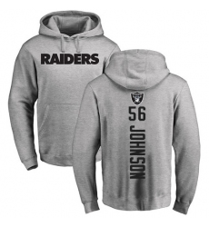 NFL Nike Oakland Raiders #56 Derrick Johnson Ash Backer Pullover Hoodie