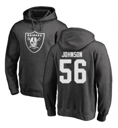 NFL Nike Oakland Raiders #56 Derrick Johnson Ash One Color Pullover Hoodie