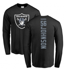 NFL Nike Oakland Raiders #56 Derrick Johnson Black Backer Long Sleeve T-Shirt