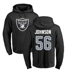 NFL Nike Oakland Raiders #56 Derrick Johnson Black Name & Number Logo Pullover Hoodie