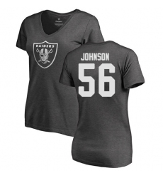NFL Women's Nike Oakland Raiders #56 Derrick Johnson Ash One Color T-Shirt