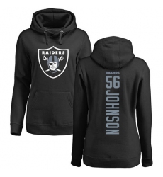 NFL Women's Nike Oakland Raiders #56 Derrick Johnson Black Backer Pullover Hoodie