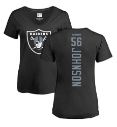 NFL Women's Nike Oakland Raiders #56 Derrick Johnson Black Backer T-Shirt