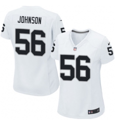 Women's Nike Oakland Raiders #56 Derrick Johnson Game White NFL Jersey