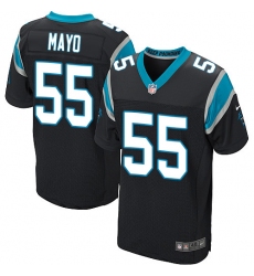 Men's Nike Carolina Panthers #55 David Mayo Elite Black Team Color NFL Jersey