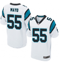 Men's Nike Carolina Panthers #55 David Mayo Elite White NFL Jersey