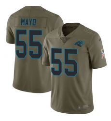 Men's Nike Carolina Panthers #55 David Mayo Limited Olive 2017 Salute to Service NFL Jersey