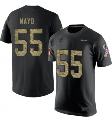 NFL Men's Nike Carolina Panthers #55 David Mayo Black Camo Salute to Service T-Shirt