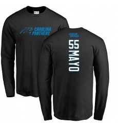 NFL Nike Carolina Panthers #55 David Mayo Black Backer Long Sleeve T-Shirt