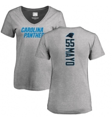 NFL Women's Nike Carolina Panthers #55 David Mayo Ash Backer V-Neck T-Shirt