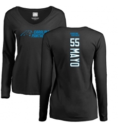 NFL Women's Nike Carolina Panthers #55 David Mayo Black Backer Slim Fit Long Sleeve T-Shirt