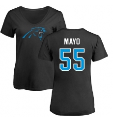 NFL Women's Nike Carolina Panthers #55 David Mayo Black Name & Number Logo Slim Fit T-Shirt