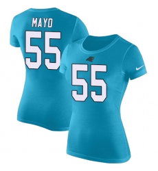 NFL Women's Nike Carolina Panthers #55 David Mayo Blue Rush Pride Name & Number T-Shirt