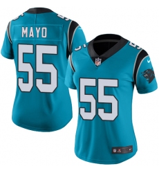 Women's Nike Carolina Panthers #55 David Mayo Blue Alternate Vapor Untouchable Limited Player NFL Jersey