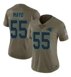 Women's Nike Carolina Panthers #55 David Mayo Limited Olive 2017 Salute to Service NFL Jersey