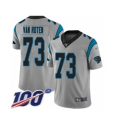 Men's Carolina Panthers #73 Greg Van Roten Silver Inverted Legend Limited 100th Season Football Jersey