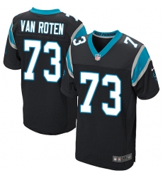 Men's Nike Carolina Panthers #73 Greg Van Roten Elite Black Team Color NFL Jersey