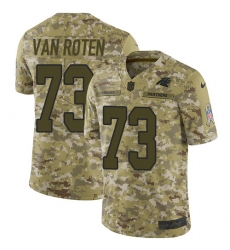 Men's Nike Carolina Panthers #73 Greg Van Roten Limited Camo 2018 Salute to Service NFL Jersey