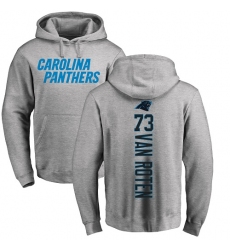 NFL Nike Carolina Panthers #73 Greg Van Roten Ash Backer Pullover Hoodie