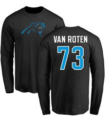NFL Nike Carolina Panthers #73 Greg Van Roten Black Name & Number Logo Long Sleeve T-Shirt