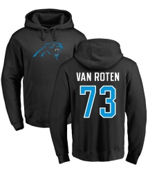 NFL Nike Carolina Panthers #73 Greg Van Roten Black Name & Number Logo Pullover Hoodie