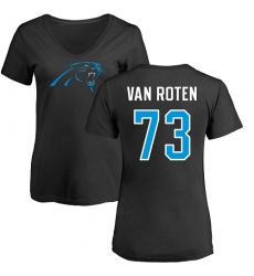 NFL Women's Nike Carolina Panthers #73 Greg Van Roten Black Name & Number Logo Slim Fit T-Shirt