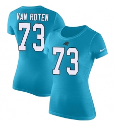 NFL Women's Nike Carolina Panthers #73 Greg Van Roten Blue Rush Pride Name & Number T-Shirt