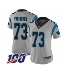 Women's Carolina Panthers #73 Greg Van Roten Silver Inverted Legend Limited 100th Season Football Jersey