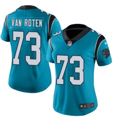 Women's Nike Carolina Panthers #73 Greg Van Roten Blue Alternate Vapor Untouchable Limited Player NFL Jersey