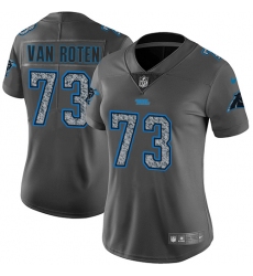 Women's Nike Carolina Panthers #73 Greg Van Roten Gray Static Vapor Untouchable Limited NFL Jersey