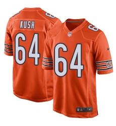 Men's Nike Chicago Bears #64 Eric Kush Game Orange Alternate NFL Jersey