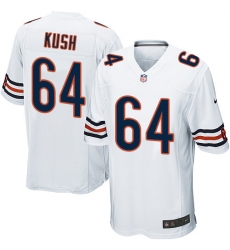 Men's Nike Chicago Bears #64 Eric Kush Game White NFL Jersey