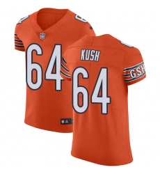 Men's Nike Chicago Bears #64 Eric Kush Orange Alternate Vapor Untouchable Elite Player NFL Jersey