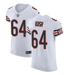 Men's Nike Chicago Bears #64 Eric Kush White Vapor Untouchable Elite Player NFL Jersey