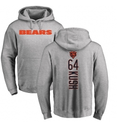 NFL Nike Chicago Bears #64 Eric Kush Ash Backer Pullover Hoodie