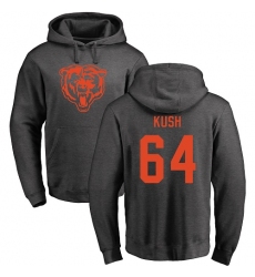 NFL Nike Chicago Bears #64 Eric Kush Ash One Color Pullover Hoodie