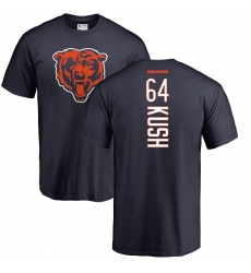 NFL Nike Chicago Bears #64 Eric Kush Navy Blue Backer T-Shirt
