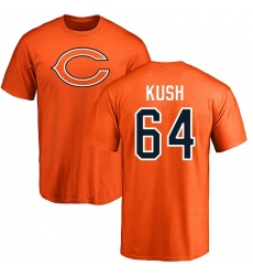 NFL Nike Chicago Bears #64 Eric Kush Orange Name & Number Logo T-Shirt