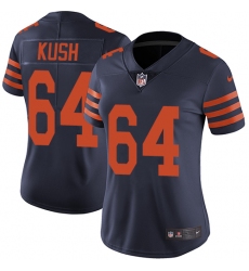 Women's Nike Chicago Bears #64 Eric Kush Limited Navy Blue Rush Vapor Untouchable NFL Jersey