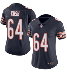 Women's Nike Chicago Bears #64 Eric Kush Navy Blue Team Color Vapor Untouchable Limited Player NFL Jersey