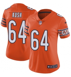 Women's Nike Chicago Bears #64 Eric Kush Orange Alternate Vapor Untouchable Limited Player NFL Jersey