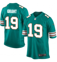 Men's Nike Miami Dolphins #19 Jakeem Grant Game Aqua Green Alternate NFL Jersey