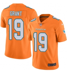 Men's Nike Miami Dolphins #19 Jakeem Grant Limited Orange Rush Vapor Untouchable NFL Jersey
