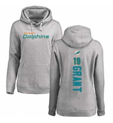 NFL Women's Nike Miami Dolphins #19 Jakeem Grant Ash Backer Pullover Hoodie