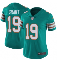 Women's Nike Miami Dolphins #19 Jakeem Grant Aqua Green Alternate Vapor Untouchable Limited Player NFL Jersey