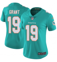 Women's Nike Miami Dolphins #19 Jakeem Grant Aqua Green Team Color Vapor Untouchable Limited Player NFL Jersey