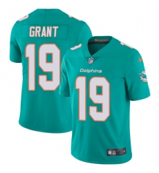 Youth Nike Miami Dolphins #19 Jakeem Grant Aqua Green Team Color Vapor Untouchable Limited Player NFL Jersey
