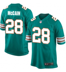 Men's Nike Miami Dolphins #28 Bobby McCain Game Aqua Green Alternate NFL Jersey