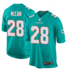 Men's Nike Miami Dolphins #28 Bobby McCain Game Aqua Green Team Color NFL Jersey