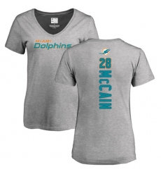 NFL Women's Nike Miami Dolphins #28 Bobby McCain Ash Backer T-Shirt